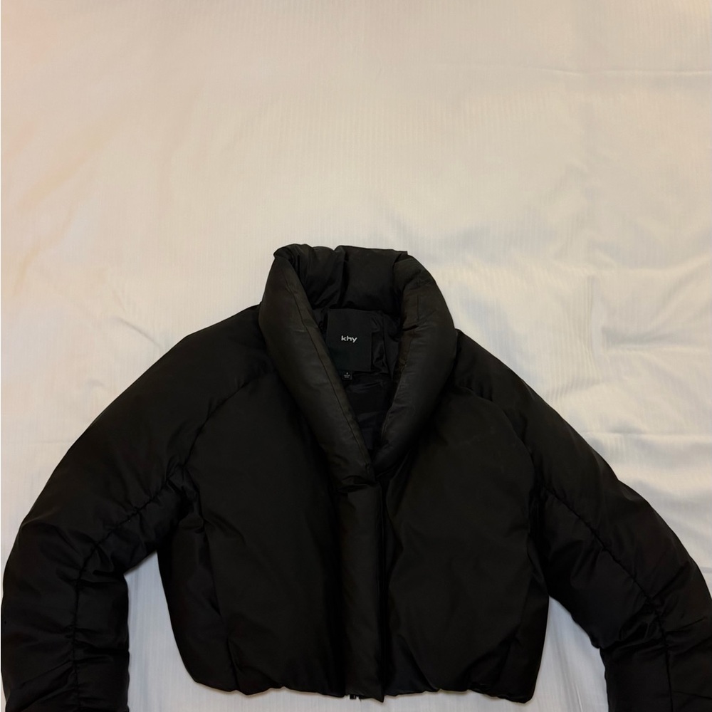 Khy Black Cropped Puffer Jacket
